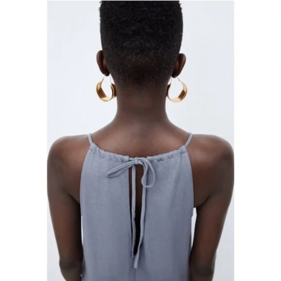 Zara Slate Grey Sleeveless Jumpsuit - Picture 7 of 7